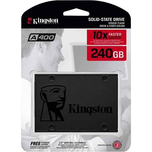 Kingston A400 (3) 240GB Kingston A400 SATA Internal SSD 01