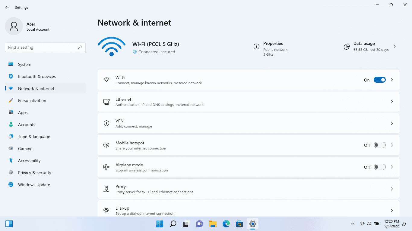 Win11 Network Internet
