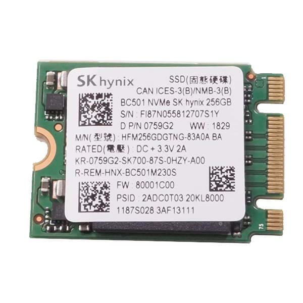 256gb-m.2-skhynix-ob 256GB SK Hynix NVMe SSD M.2 2230 (Open Box) (BC501) - Image 1