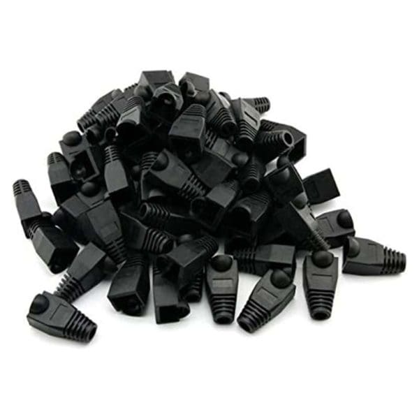 RJ45 Cable Connector Boots Cover Black