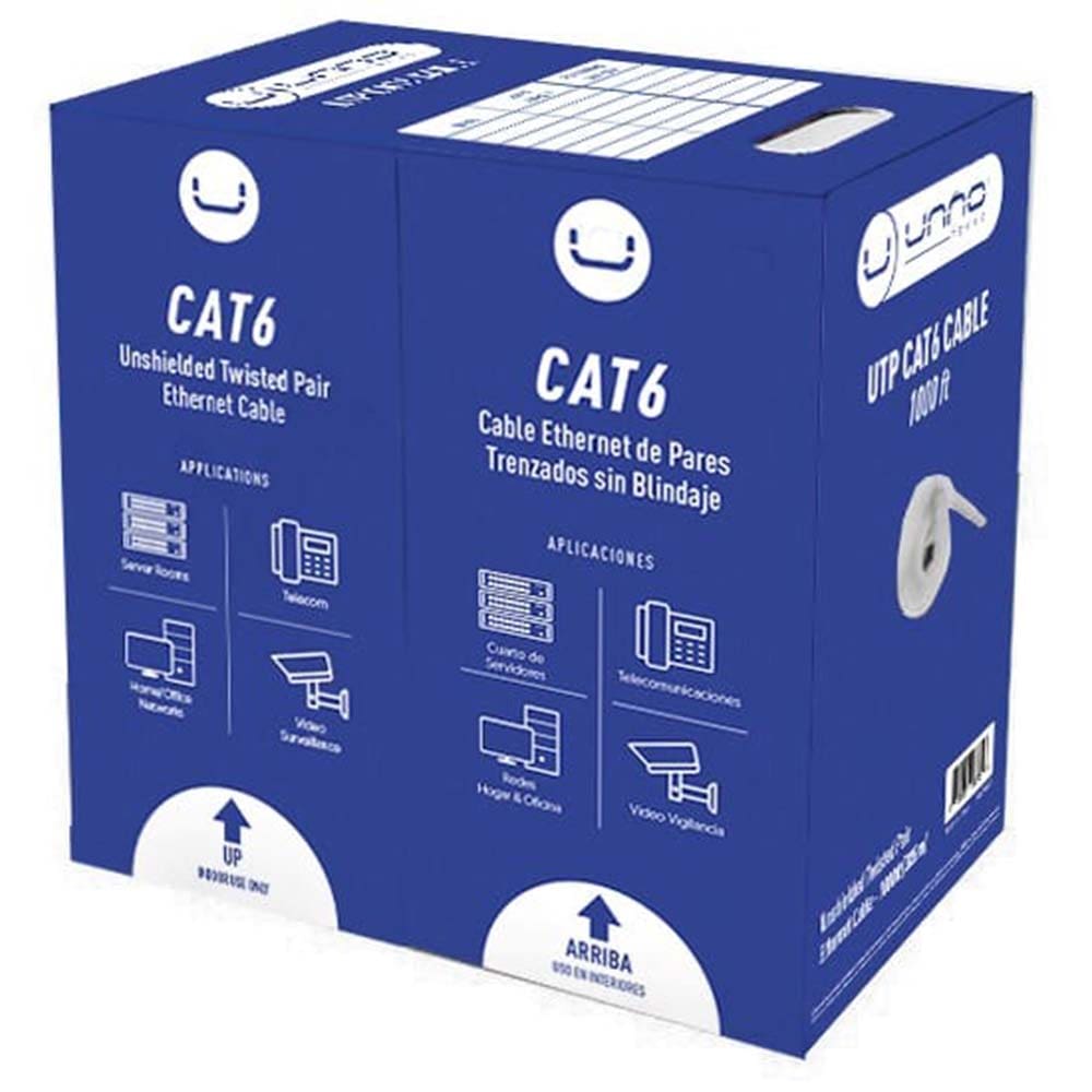 cb4399gy-01 Unno UTP CAT6 Cable Reel 1000Ft. CB4399GY